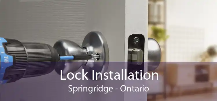 Lock Installation Springridge - Ontario